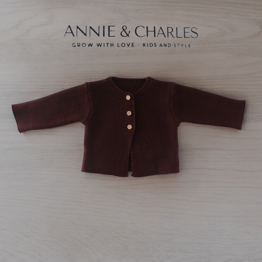 Annie & Charles® fein gestrickte Jacke aus Bio-Baumwolle