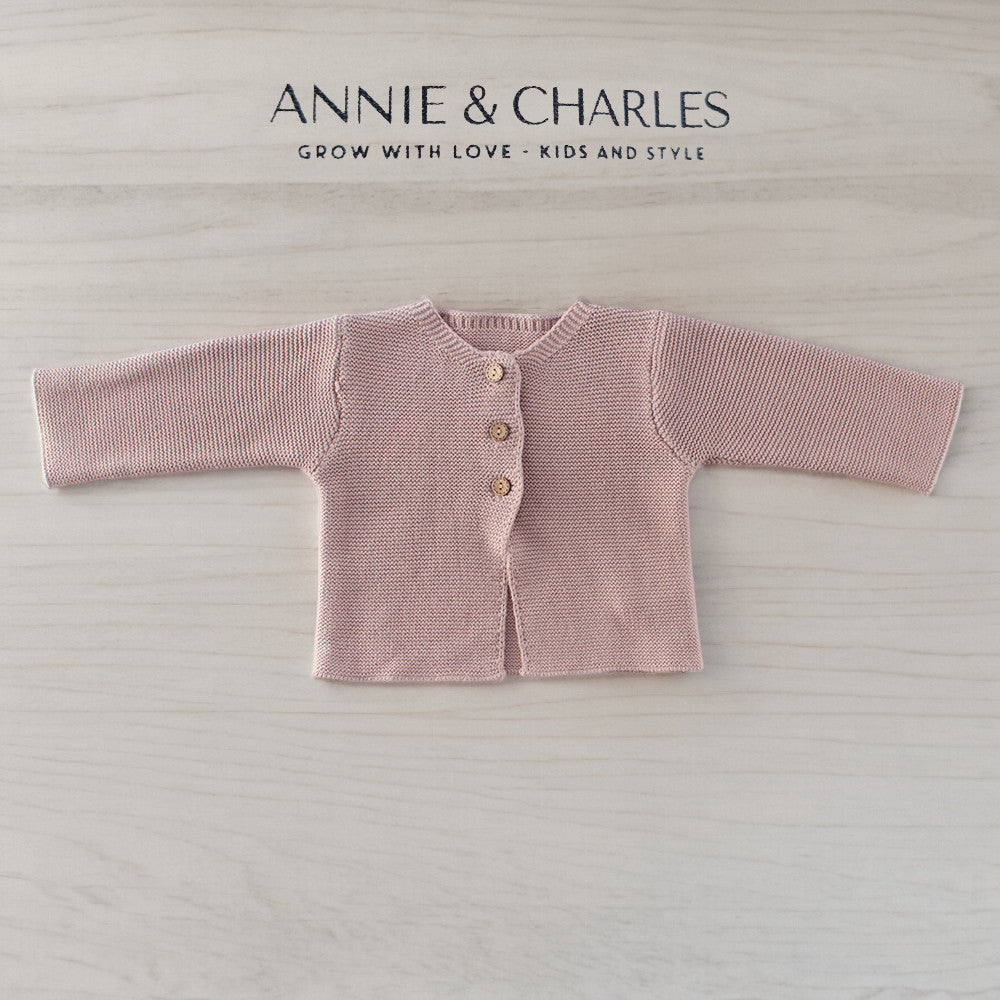 Annie & Charles® fein gestrickte Jacke aus Bio-Baumwolle