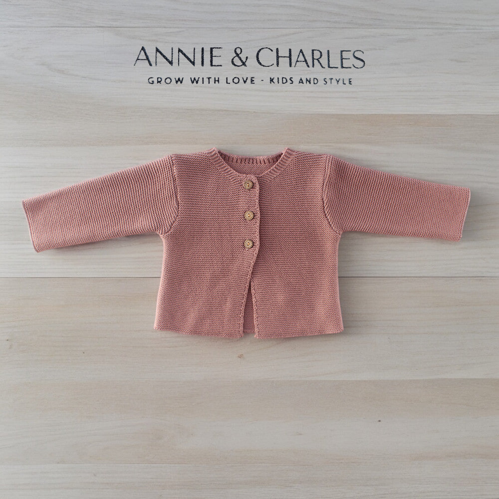 Annie & Charles® fein gestrickte Jacke aus Bio-Baumwolle