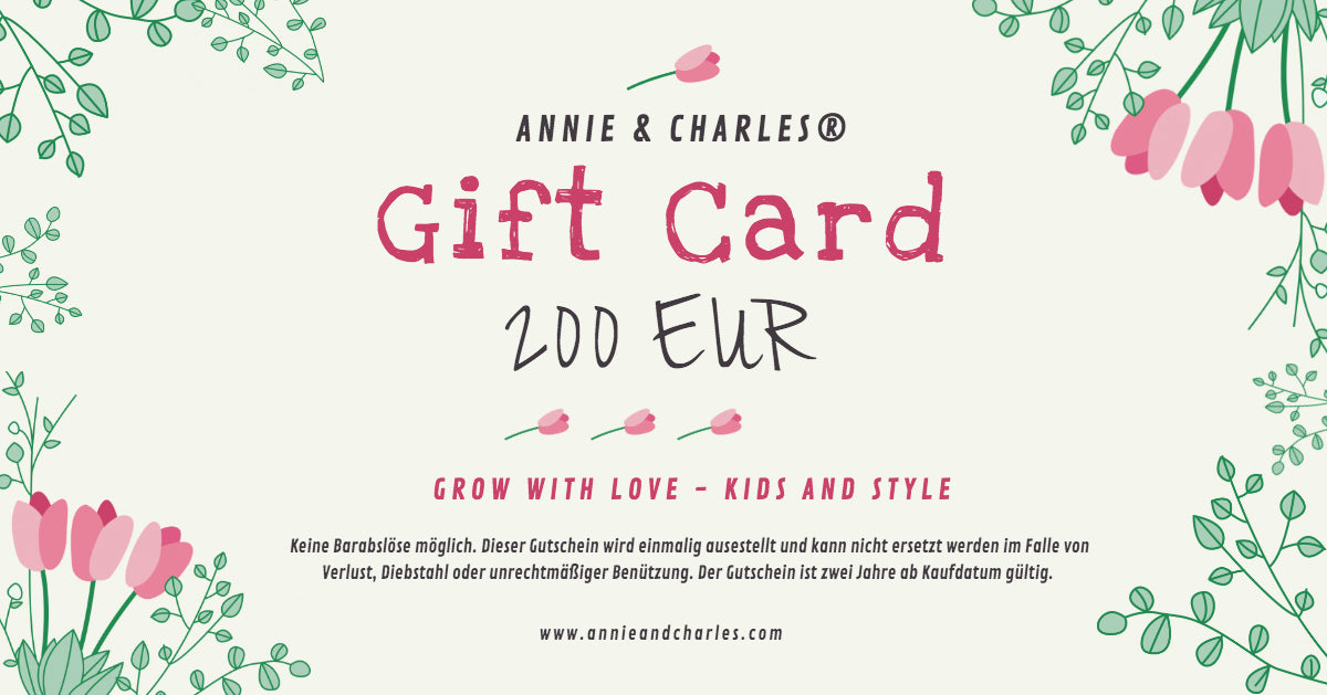Annie & Charles® €200 Geschenkgutschein